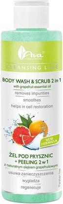 Produktbild Ava Cosmetics Face Wash Scrub Duschgel mit Peeling 2 In 1 Grapefruit 200ml (Reinigungstücher, 200 ml)