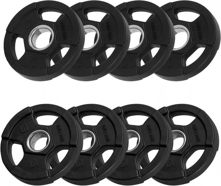 Produktbild Gorilla Sports Hantelscheiben (4 x 5 kg, 4 x 2.5 kg)