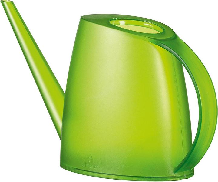 Actual product image Scheurich Lilly 16, plastic watering can/jug Colour: Clear Lime, 31.06 cm wide, 7.706 cm deep (1.50 l)