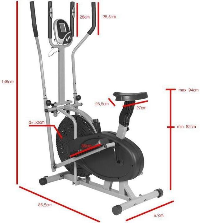 Image du produit Gorilla Sports Vélo elliptique - 395