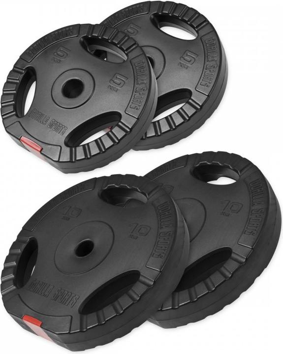 Gorilla Sports Hantelscheiben (2 x 10 kg, 2 x 5 kg)