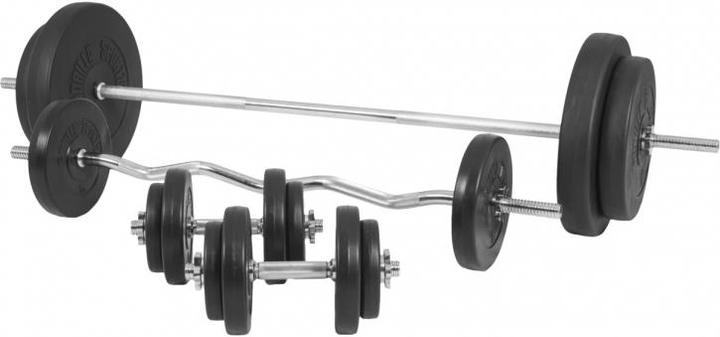 Produktbild Gorilla Sports Langhantelset (4 x 1.25 kg, 4 x 2.5 kg, 2 x 5 kg, 2 x 10 kg, 2 x 15 kg)