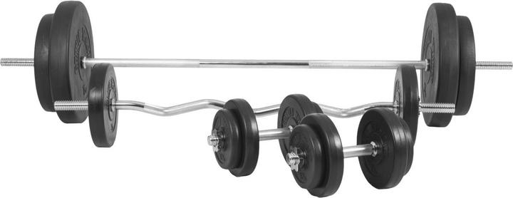 Produktbild Gorilla Sports Langhantelset (4 x 1.25 kg, 4 x 2.5 kg, 2 x 5 kg, 2 x 10 kg, 2 x 15 kg)