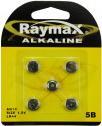 Produktbild Raymax Button Zellbatterie 1,5V AG13/LR44 5 Stück (5 Stk., 13, LR44, 4LR44)