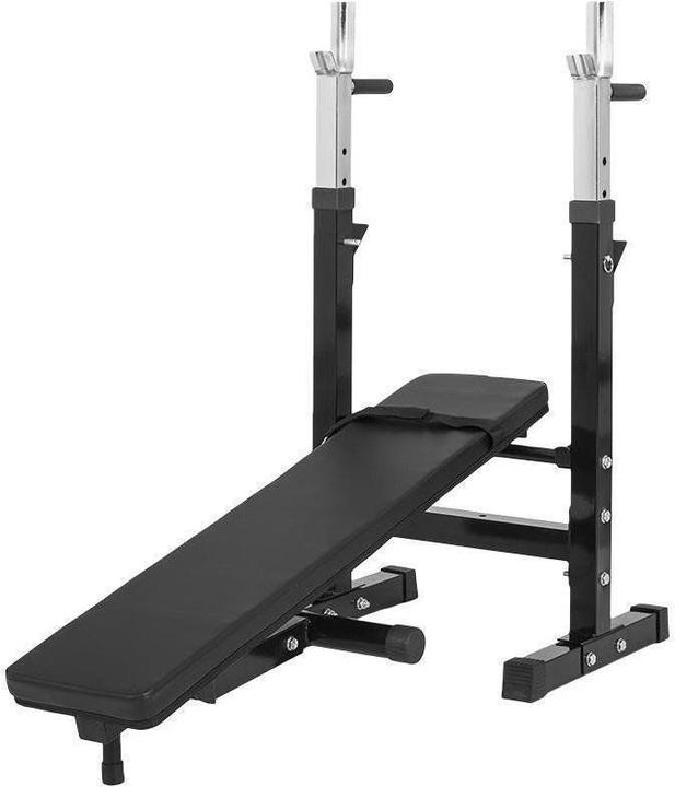 Produktbild Gorilla Sports Hantelbank mit Ablage und Gusseisenset
