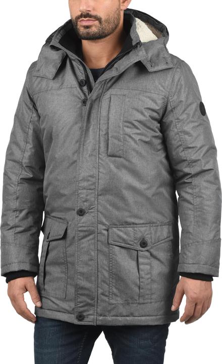 Actual product image Solid Octavus Men's Parka Outdoor Jacket Winter Coat With Teddy Fleece And Fur Hood With Hood (S)