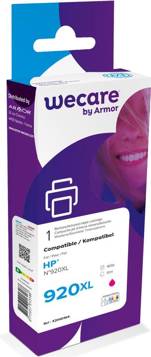 Actual product image Wecare Ink 920XL rebuilt magenta CD973AE for HP OfficeJet 6500 12ml (M)