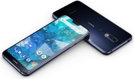 Produktbild Nokia 7.1 (32 GB, Blue, 5.80", Hybrid Dual SIM, 12 Mpx, 4G)