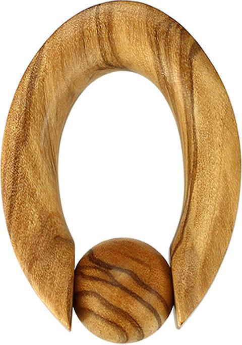 Image du produit Star Piercing Ball Closure Ring Oval en bois d'olivier (Organique)
