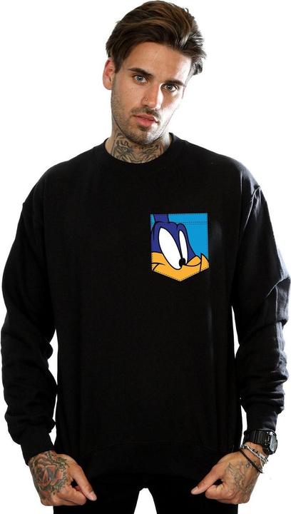 Actual product image Looney Tunes Mens Road Runner Face Faux Pocket Sweatshirt (S)