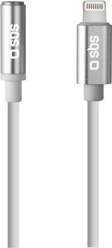 Immagine prodotto SBS TEADAPTJACKMFIW Cavo audio 0,15 m 3,5 mm Lightning Bianco (0.15 m, Connettore da 3,5 mm (AUX))