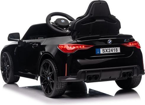 Actual product image Es-toys Electric children's car - black - "BMW M4" - Licensed - 12V7A battery, MP3, leather seat+EVA (12 V)