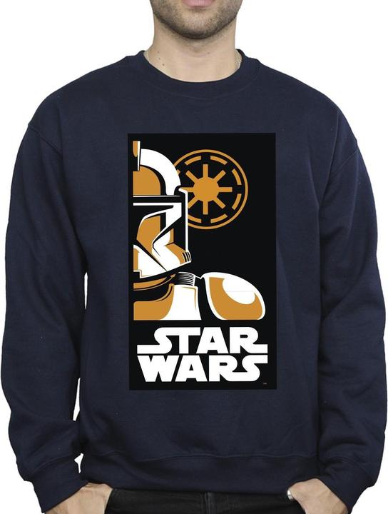 Actual product image Star Wars Mens Stormtrooper Art Poster Sweatshirt (XXL)