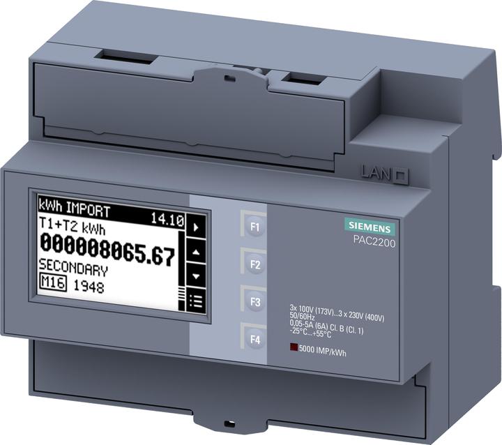 Siemens SENTRON PAC2200 DIN rail power monitorin