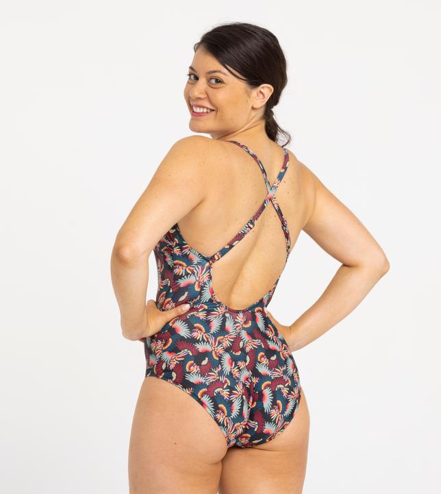 Produktbild Nabaiji Badeanzug Damen Lila Lt Ara schwarz (46)