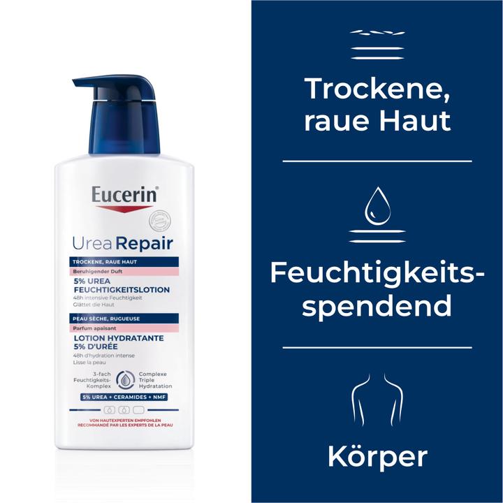 Actual product image Eucerin Urea Repair 5% urea moisturising lotion with soothing fragrance (Body cream, 400 ml)