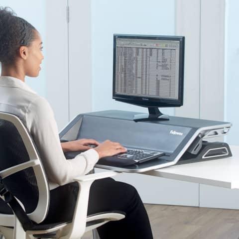 Actual product image Fellowes Lotus sitting/standing workstation