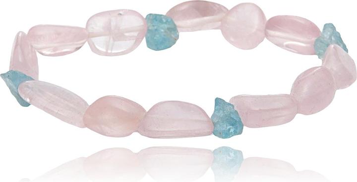 Produktbild Leyda Rosenquarz & Aquamarin Armband (Farbstein)