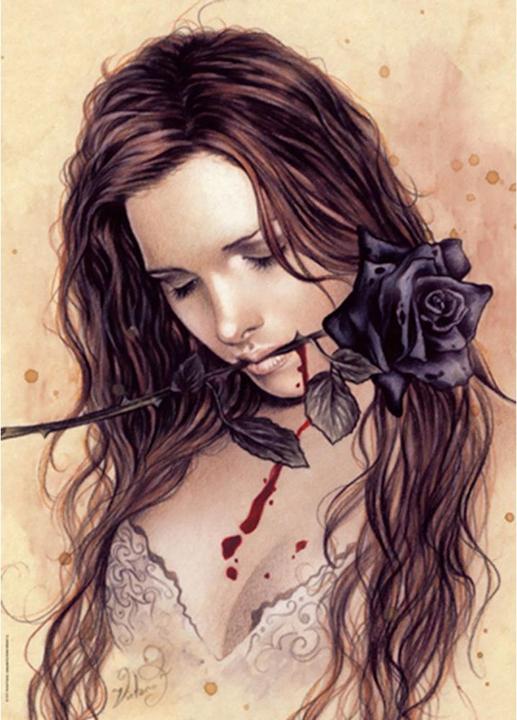 Actual product image Heye Dark Rose Favole by Victoria Francés (1000 pieces)