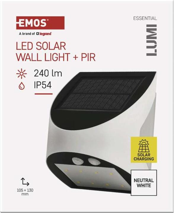 Actual product image Emos LED-Leuchte LUMI mit PIR, neutralweiss (240 lm)