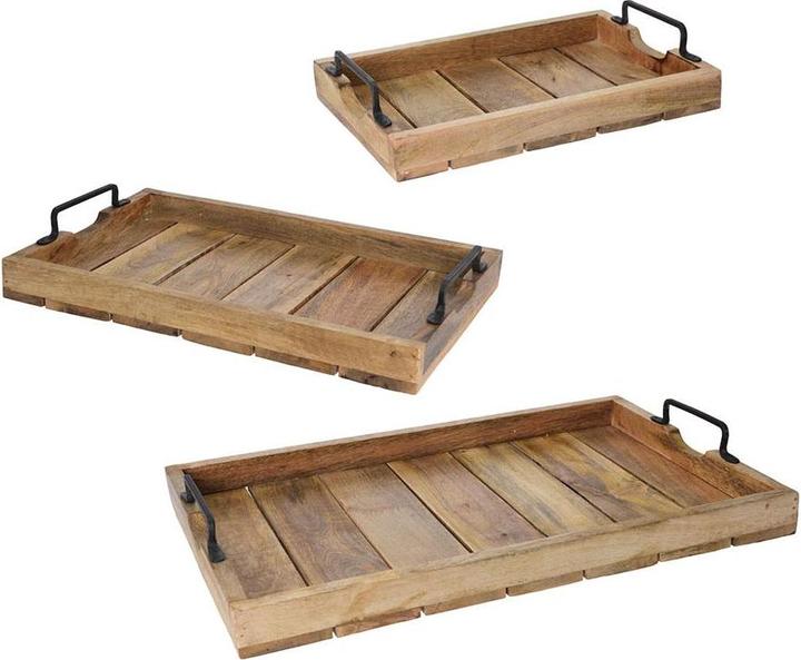 Produktbild Fs-Star Tablett Holz 3tlg.