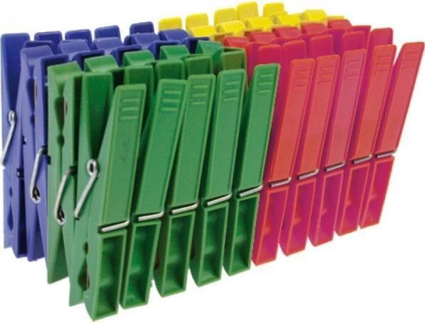 Actual product image Magni Jean Products 40 x sturdy plastic clothes pegs approx. 7x1x1,5 cm clothes pegs colourful