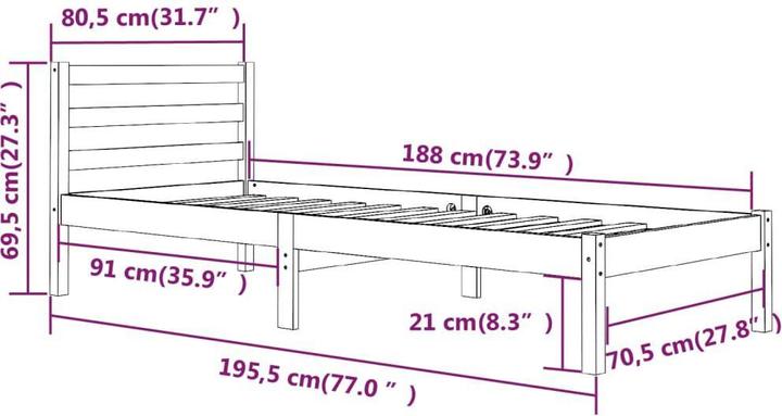 Image du produit VidaXL Bretta (75 x 190 cm)