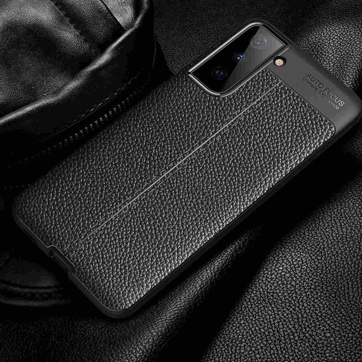 Actual product image Cadorabo TPU Cover Faux Leather Structure (Samsung Galaxy S21+)