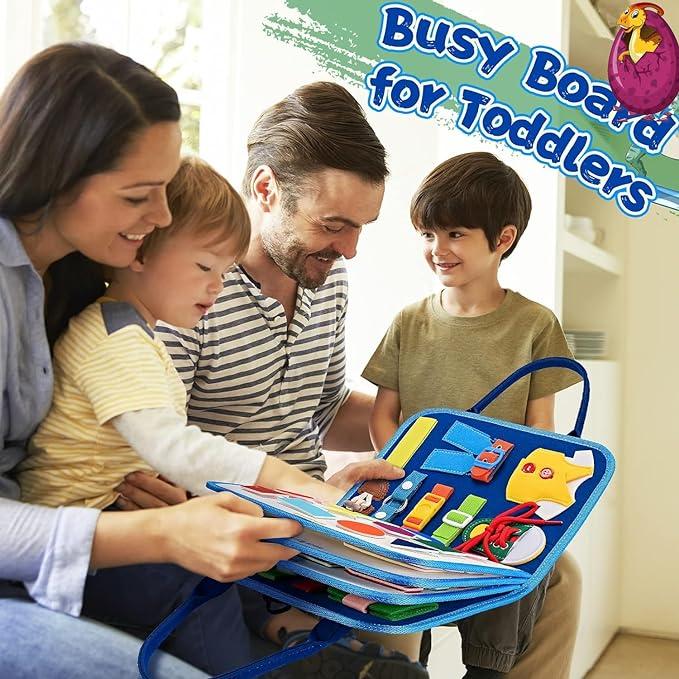 Actual product image Activity Board Busyboard 7 In 1, Preschool Learning Activities Toy with Life Skill,, Busy Board