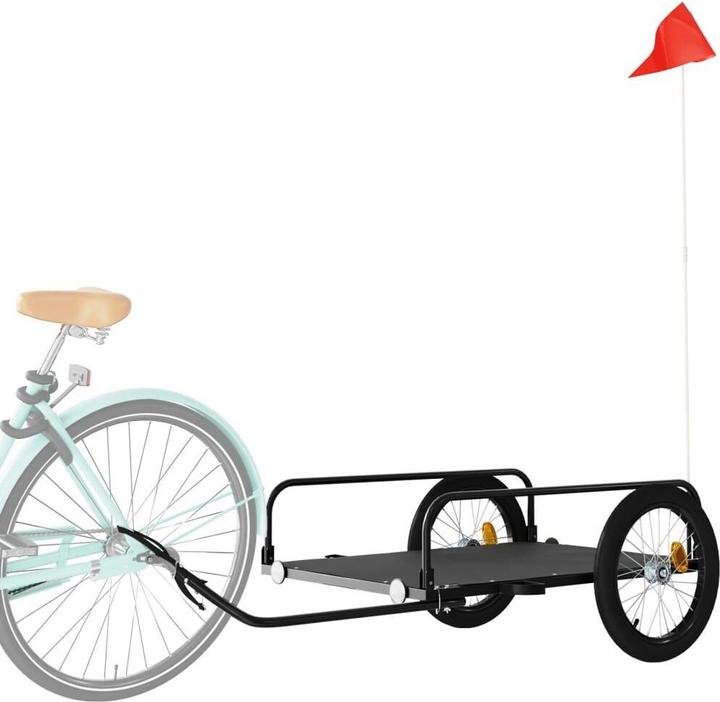 Produktbild VidaXL Fahrradanhänger Cargo Schwarz 135x70x37 cm Eisen, Farbe