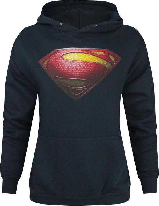 Superman Kapuzenpullover mit Man Of Steel Logo (S)