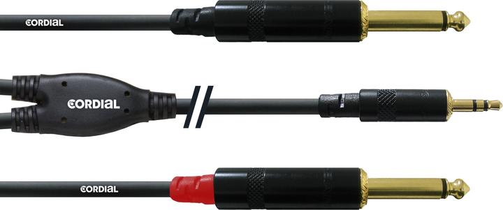 Actual product image Cordial Cfy 3 Wpp-Long (3 m, 3.5mm jack (AUX), 6.3mm jack)