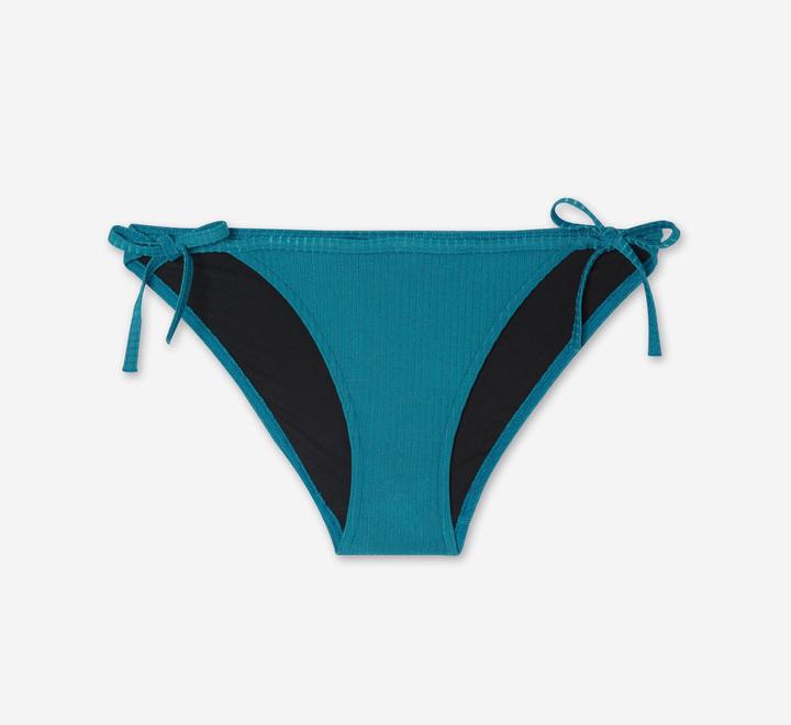 Immagine prodotto Olaian Bikini-Hose Surfen Damen seitlich gebunden strukturiert Sofy Folk blau (40, 42)