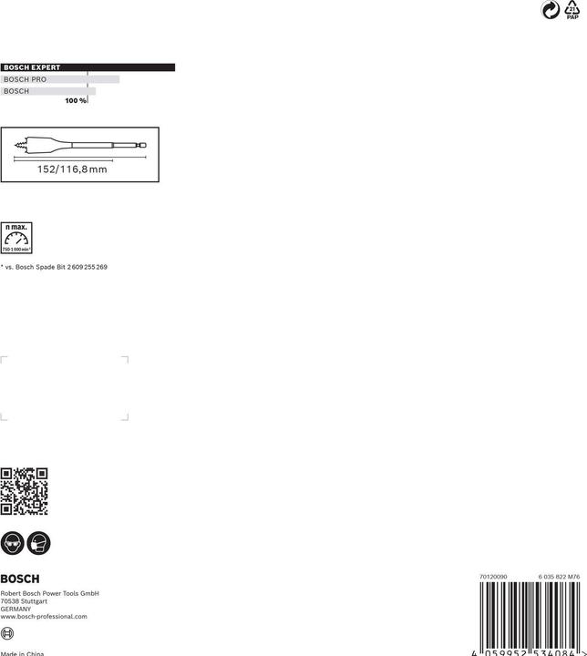 Produktbild Bosch Professional Zubehör EXPERT Self Cut Speed Flachfräsbohrer-Set, 16/18/20/22/25/32 mm, 7-tlg. (16, 18, 20, 22, 25, 32 mm)