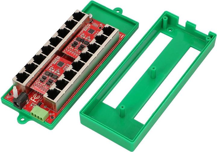 Actual product image Extralink ACTIVE POE INJECTOR 8 PORT GIGABIT 802.3AT/AF MODE A - - 8-Port Gigabit Ethernet (802.3at (PoE+), 802.3af (PoE))