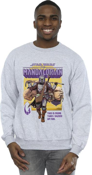 Actual product image Star Wars Mens The Mandalorian More Than I Signed Up For Sweatshirt (L)