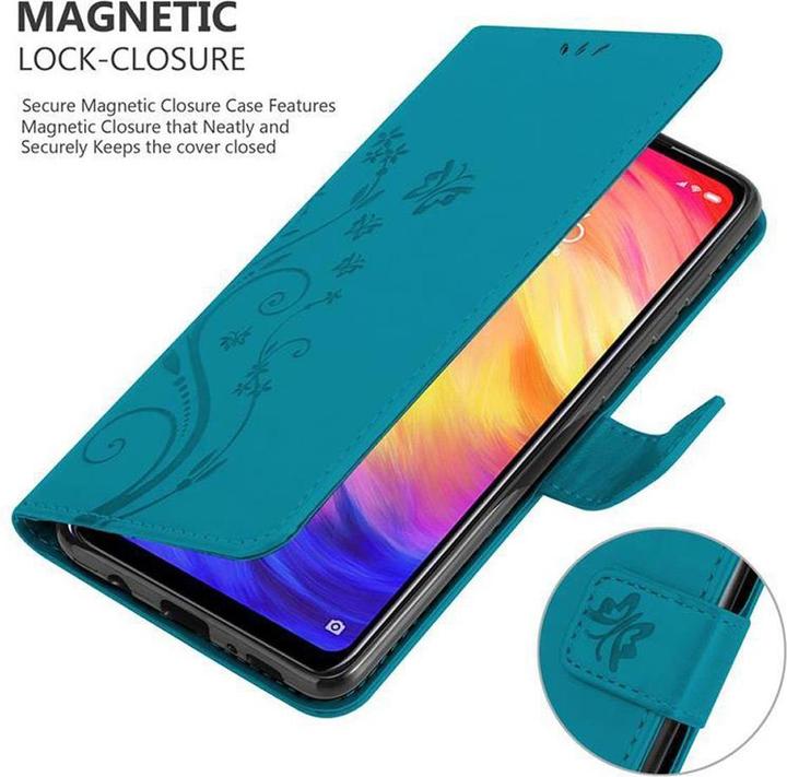 Actual product image Cadorabo Flower Book cover (Xiaomi Redmi Note 7)
