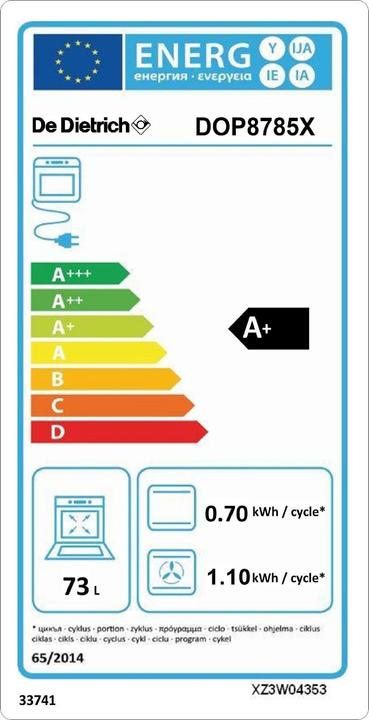 Energie-Label De Dietrich DOP 8785 X