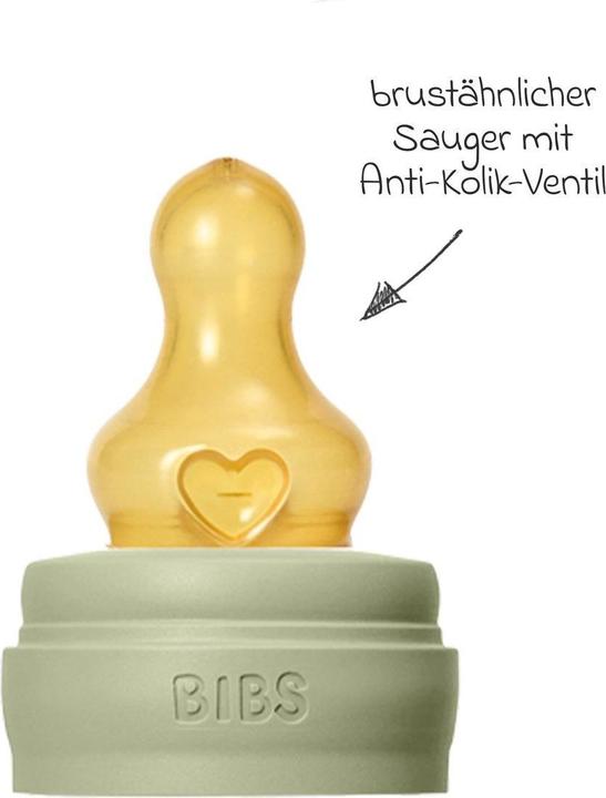 Actual product image Bibs Anti Kolik Flasche Latex 270 ml Medium Flow Sage (270 ml)