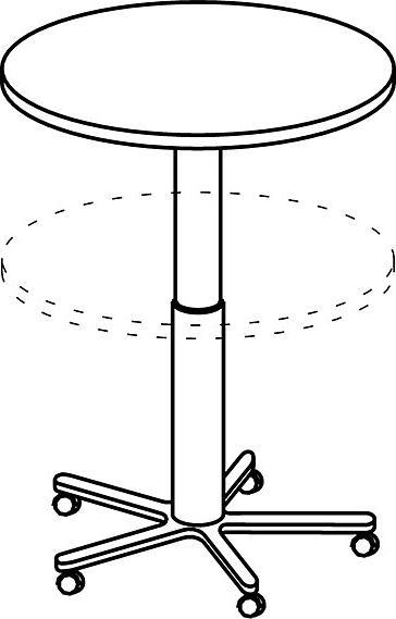 Productafbeelding eurokraft pro Conferentietafel (Ø 80 cm)