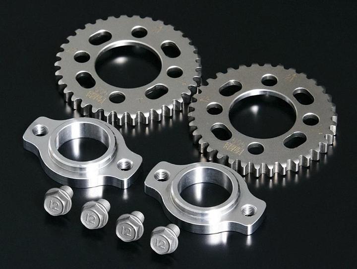 Actual product image Yoshimura Camshaft sprocket kit (2 sprockets, 2 flanges, 4 screws) adjustable