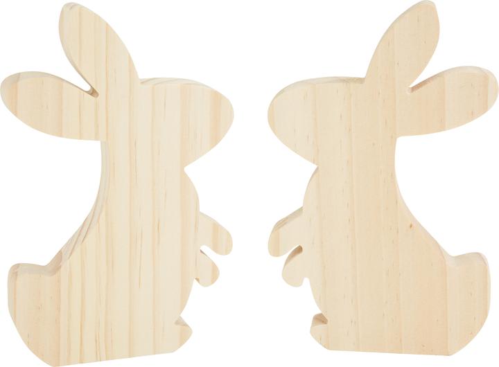 Produktbild VBS Holz-Hasen, 2 Stück, Kiefernholz (2 x)