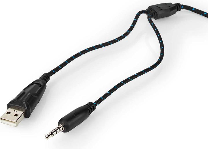 Produktbild Nedis Gaming Headset | Über Ohr | Stereo | USB Type-A / 2x 3.5 mm | Klappbarer Mikrofon | 2.20 m | L (Kabelgebunden)