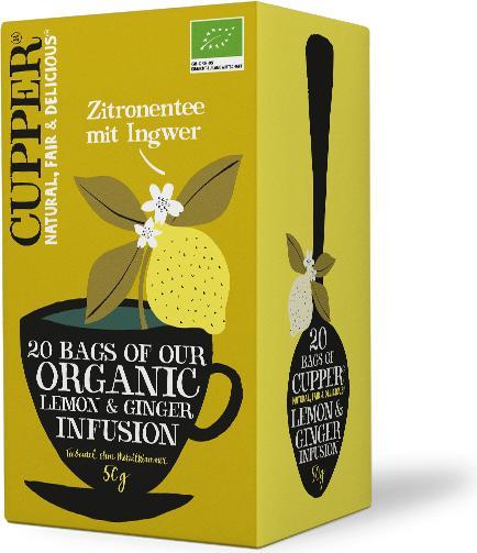 Actual product image Cupper Lemon tea with ginger (50 g)