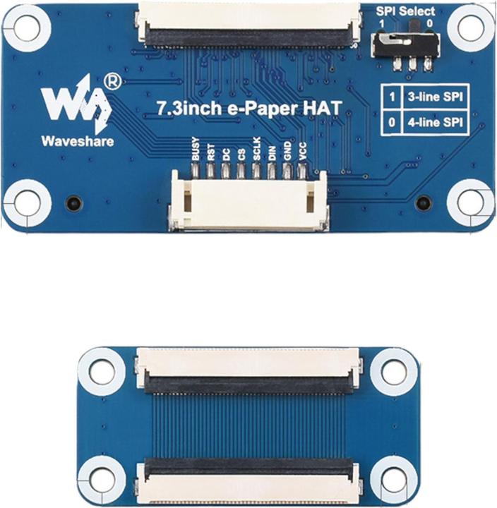 Immagine prodotto WaveShare Display e-ink a 6 colori 800x480 da 7,3 pollici HAT (E)