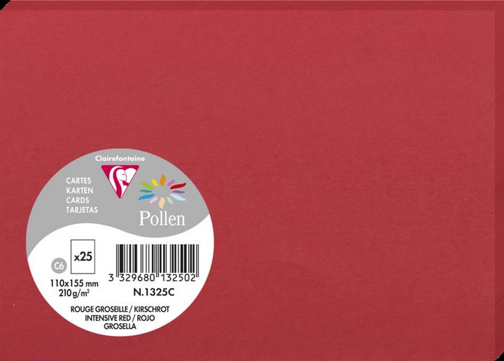 Actual product image Pollen Cards (210 g/m², 25 x, 110 x 155 mm)
