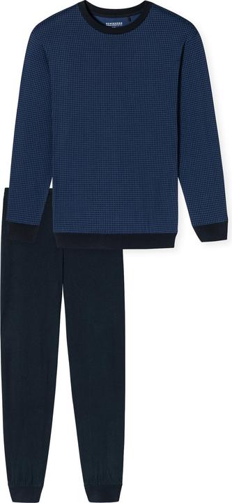 Produktbild Schiesser langer Herren Pyjama / Schlafanzug mit Rundhals-Ausschnitt (L)