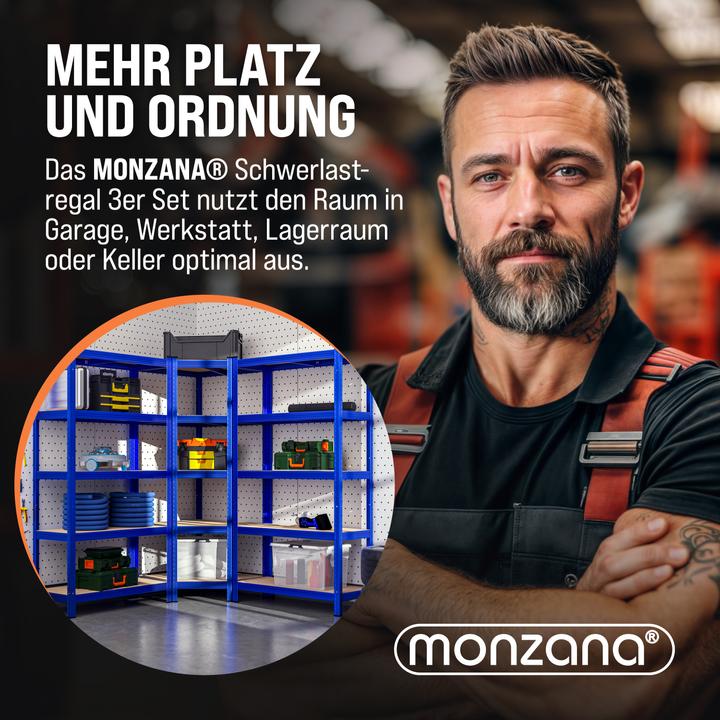 Actual product image Monzana Heavy duty shelving Corner shelving