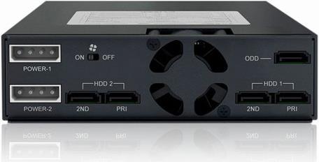 Actual product image Icy Dock MB994IPO-3SB 2-Bay 2.5" Backplane, Slim ODD 5.2"
