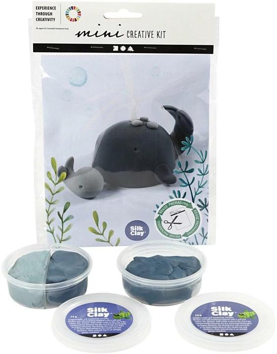 Image du produit Creativ Company Craft Set Mini baleine et veau 2 pièces, gris/bleu